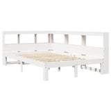 Bookcase Bed without Mattress White 120x200 cm Solid Wood Pine 3324386