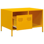 ZNTS Coffee Table Mustard Yellow 68.5x50x43.5 cm Cold-rolled Steel 851283