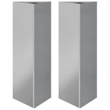 ZNTS Garden Planters 2 pcs Triangular 30x26x75 cm Galvanized Steel 851154