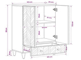 Storage Cabinets Natural 60 x 33 x 100 cm Solid Mango Wood 4018874