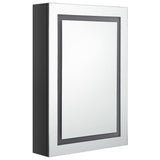 LED Bathroom Mirror Cabinet Shining Black 50x13x70 cm 326489