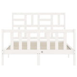 Bed Frame without Mattress White 120x200 cm Solid Wood Pine 3193072