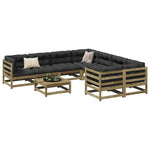 ZNTS 9 Piece Garden Sofa Set Impregnated Wood Pine 3299369