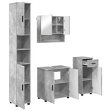 Bathroom Furniture Set with Drawer 4 pcs Concrete Grey 3392976