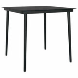 Garden Dining Set with Cushion 5 pcs Black Poly Rattan 3261664