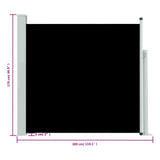 Patio Retractable Side Awning 170x300 cm Black 317886