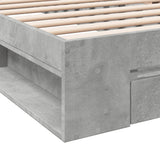Bed Frame with Drawer without Mattress Concrete Grey 75x190 cm Small Single 3280807