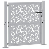 Garden Gate 100x100 cm Weathering Steel Leaf Design 4100964