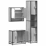 3 Piece Bathroom Furniture Set Grey Sonoma Engineered Wood 3301098