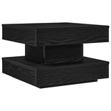 Coffee Table 360-Degree Rotatable Black 50x50x34.5 cm 858471