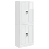 Cabinet Set 2 pcs High Gloss White Engineered Wood 3416947