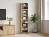 CD Cabinet Sonoma Oak 33 x 23.5 x 175 cm Engineered Wood 8012646