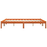 Bed Frame without Mattress Wax Brown 160x200 cm Solid Wood Pine 844863