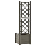 Garden Planter with Trellis 43x43x142 cm PP Anthracite 313981