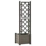 Garden Planter with Trellis 43x43x142 cm PP Anthracite 313981