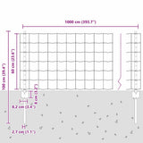 Welded Wire Fence 10 x 0.6 m PVC-Coated Steel Green 3335997