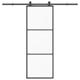 Sliding Door with Hardware Set 76x205 cm ESG Glass&Aluminium 3332806