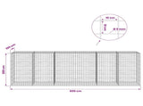 Gabion with 5 mm Wire and 10x10 cm Mesh 600x100x200 cm 3465366