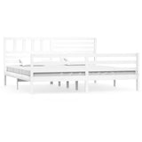 Bed Frame without Mattress White 180x200 cm Super King Solid Wood 3101104