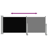 Patio Retractable Side Awning 100 x 300 cm Black 45184