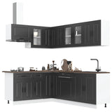 11 Piece Kitchen Cabinet Set Kalmar Black Engineered Wood 3314882