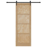 Sliding Door ORKDAL Natural and Black 83 x 232 cm 3445562