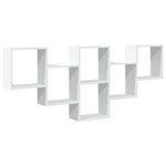 ZNTS Wall Shelf White 159x18x66 cm Engineered Wood 853299