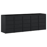 Wheelie Bin Storage for 5 Bins Black 340 x 77.5 x 121.5 cm 3394741