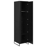 Warderobe with Door Black Oak 50 x 50 x 200 cm Engineered Wood 3403016