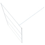 Walk-in Shower Wall White 115x195 cm Clear ESG Glass 152123
