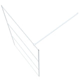Walk-in Shower Wall White 115x195 cm Clear ESG Glass 152123