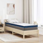 Mattress Pads White and blue 80 x 200 cm Gel Memory Foam 4106265