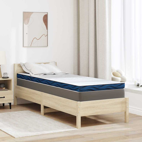 Mattress Pads White and blue 80 x 200 cm Gel Memory Foam 4106265
