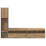 TV Wall Unit 4 pcs Artisan Oak Engineered Wood 3402966
