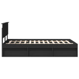 Bed Frame with Headboard Black 120 x 200 cm Engineered wood 3407905