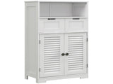Three-Part Bathroom Storage Unit, with Shelf, Drawers & Cupboard - White T3398P329942