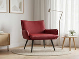 Armchair Wine Red Faux Leather 42047739