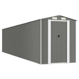Garden Shed Light Grey 192x938x223 cm Galvanised Steel 3147447