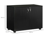 Two-Tier Locking Office Storage Cabinet - Black T3398P330506