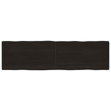 Table Top Dark Brown 220x60x cm Treated Solid Wood Live Edge 364056