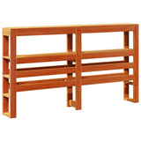 Headboard with Shelves Wax Brown 150 cm Solid Wood Pine 850883
