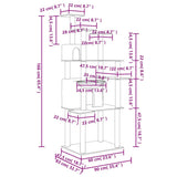 Cat Tree with Sisal Scratching Posts Dark Grey 166 cm 171725
