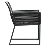 Garden Chairs 2 pcs Black Poly Rattan 4008113
