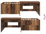 Kids'High Bed Frame with Desk Old Wood Engineered Wood 3422673