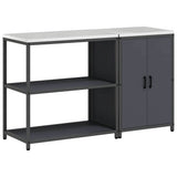 Kitchen Storage Set HATTEM 2 pcs Anthracite Cold-rolled Steel 3392661