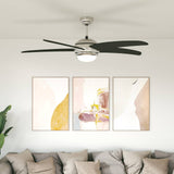 Ceiling Fan with Light and Remote Control 130 cm Black 42035658