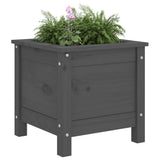 Garden Planter Grey 40x40x39 cm Solid Wood Pine 825249