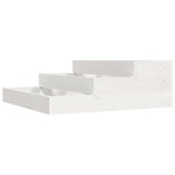 ZNTS Planter White 78x78x27 cm Solid Wood Pine 823907