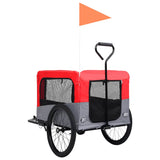 2-in-1 Pet Bike Trailer & Jogging Stroller Red and Grey 92440