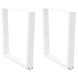 Dining Table Legs V-Shape 2 pcs White 80x cm Steel 4012649